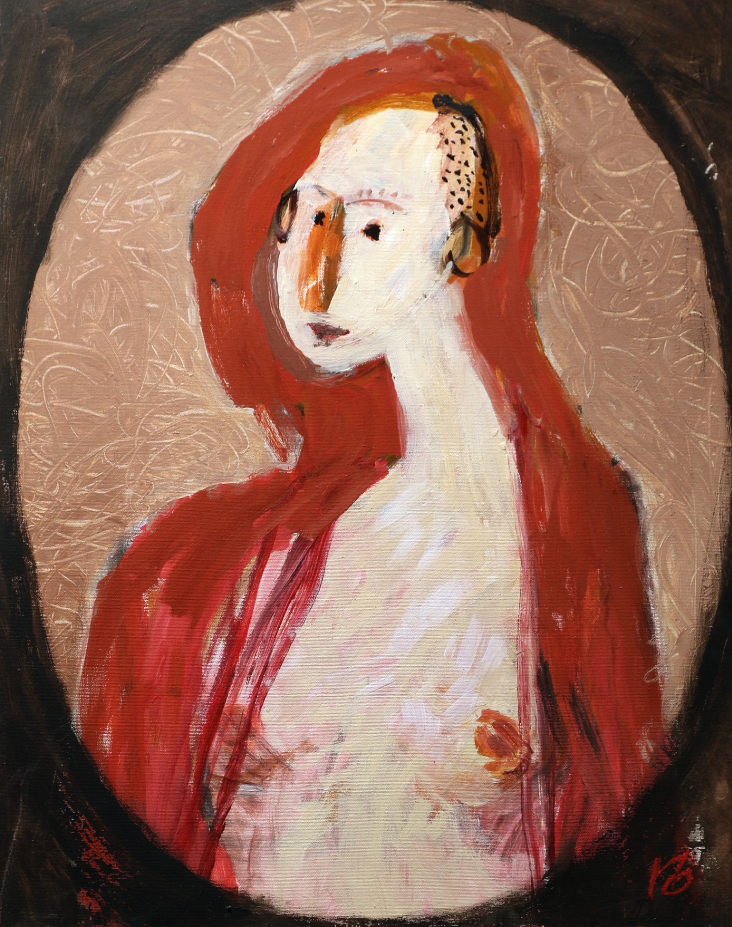 Portrait in Red Cloak