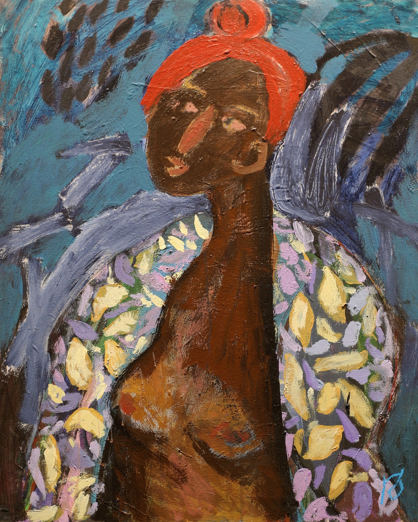 Woman in Red Turban